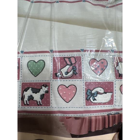 VGT Country Cottage Comfort w/ Pattern of Cows Sheep & Hearts Twin/Full 68x86 - Picture 3 of 5